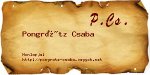 Pongrátz Csaba névjegykártya