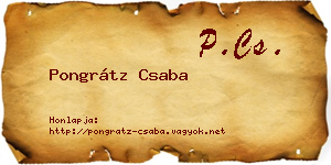 Pongrátz Csaba névjegykártya